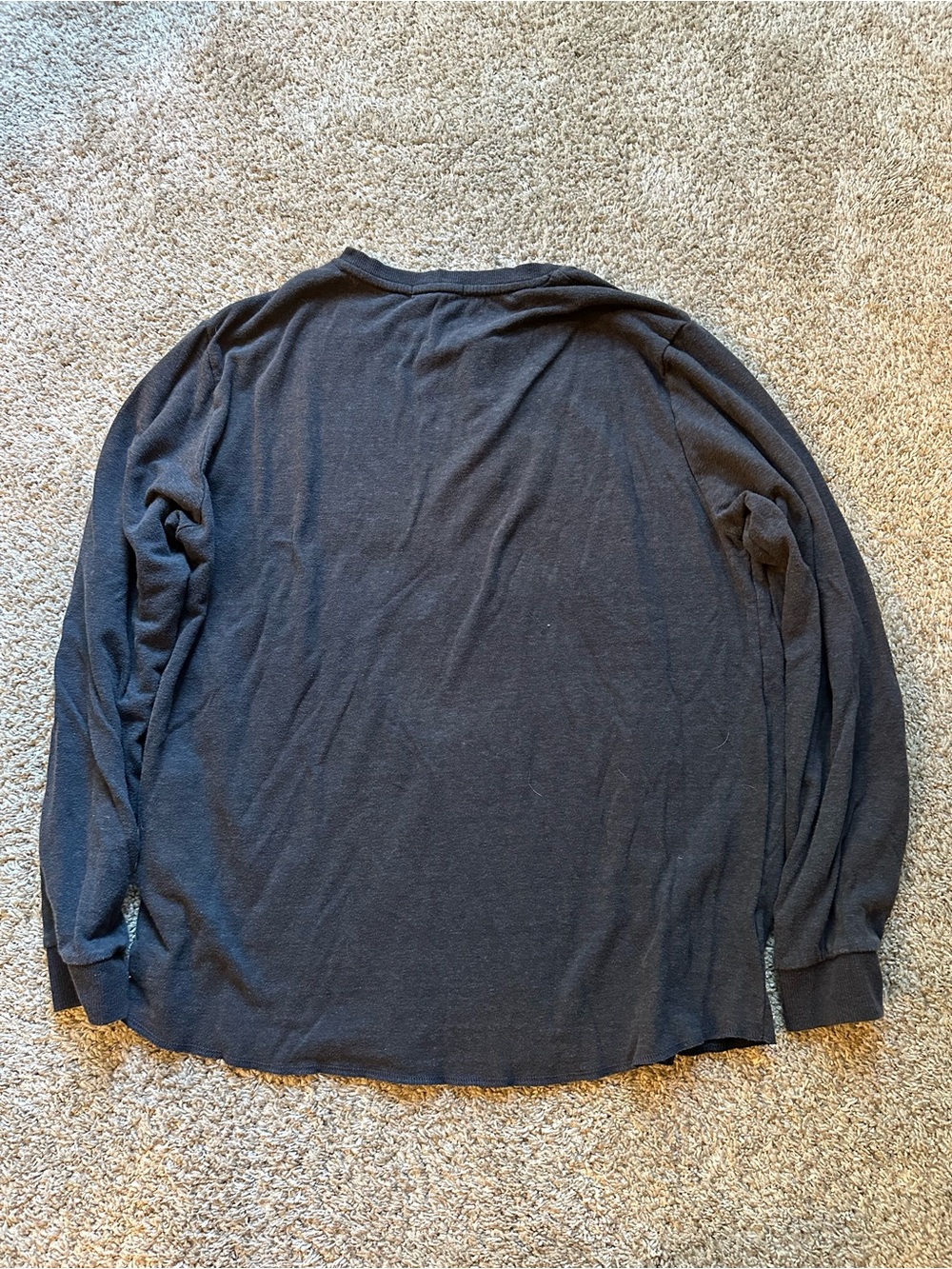 Marine Layer Charcoal Long-Sleeve Henley Shirt - Picture 3 of 3